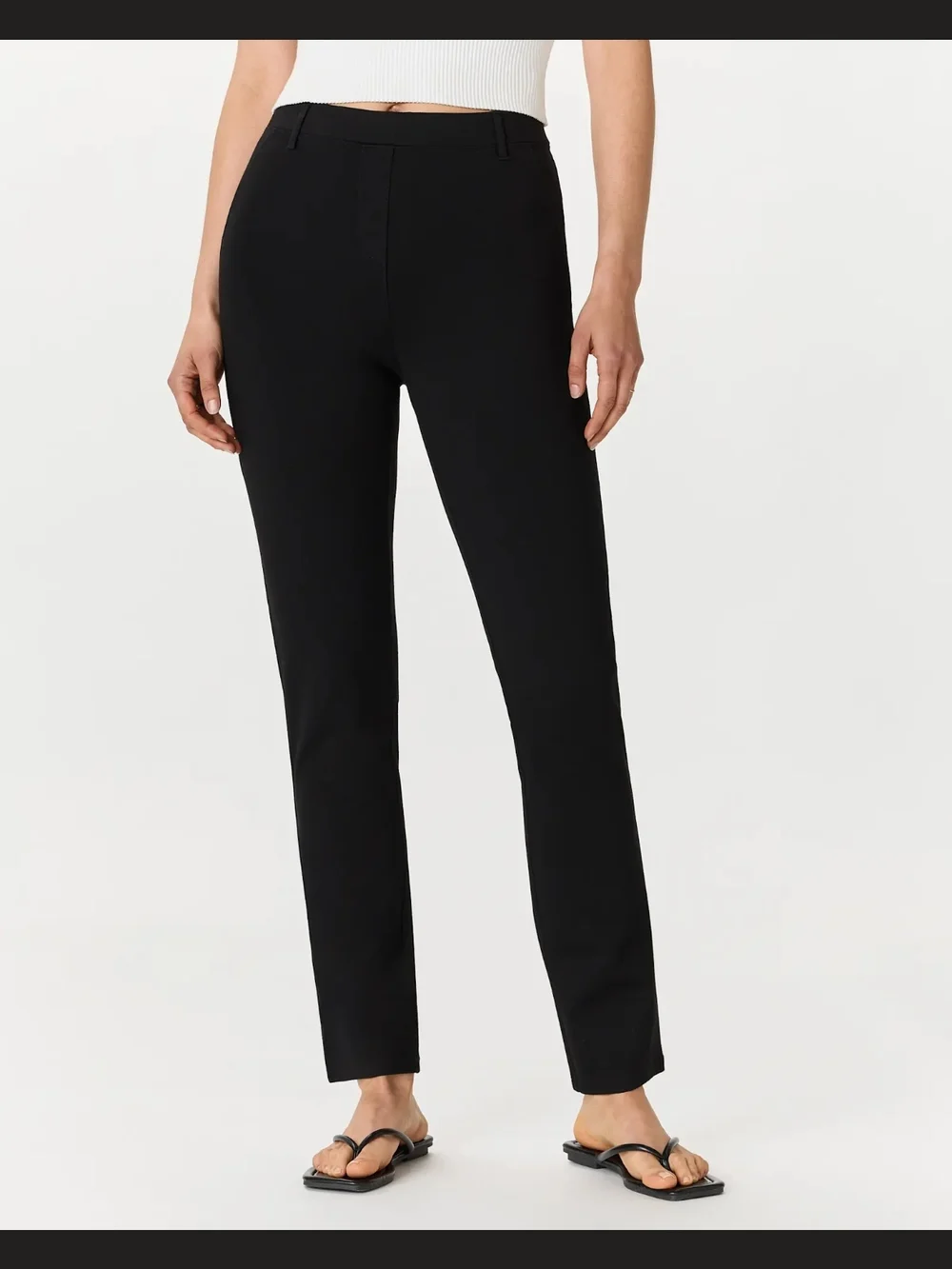 Ultra-Stretch Ponte Bootcut Black Pants Quince - Women's Size Large NWT - Picture 2 of 14